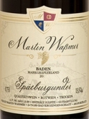 馬丁沃斯曼酒莊厄蘭侯爵黑皮諾干紅葡萄酒(Weingut Martin Wassmer Markgraferland Spatburgunder QbA Trocken, Baden, Germany)