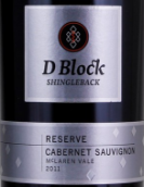 新格飛酒莊D園珍藏赤霞珠紅葡萄酒(Shingleback D Block Reserve Cabernet Sauvignon, McLaren Vale, Australia)