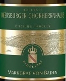 巴登侯爵米尓貝格雷司令干白葡萄酒(Weingut Markgraf Von Baden Meersburger Chorherrnhalde Riesling Trocken, Baden, Germany)