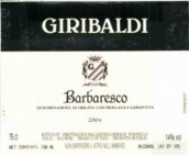 吉里巴爾迪巴巴萊斯科紅葡萄酒(Giribaldi Barbaresco DOCG, Piedmont, Italy)