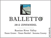 巴樂圖酒莊仙粉黛干紅葡萄酒(Balletto Vineyards Zinfandel, Russian River Valley, USA)