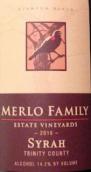 梅勒酒莊家族西拉紅葡萄酒(Merlo Family Estate Vineyards Syrah, Trinity County, USA)