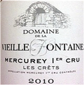 楓丹酒莊克萊（梅爾居雷一級園）紅葡萄酒(Domaine de la Vieille Fontaine Les Crets Rouge, Mercurey Premier Cru, France)