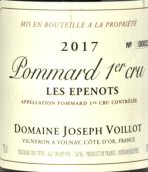 约瑟夫·瓦洛酒庄埃佩诺（玻玛一级园）红葡萄酒(Domaine Joseph Voillot Les Epenots, Pommard Premier Cru, France)