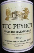 柏雅干紅葡萄酒(Tuc Peyrot, Cotes de Marmandais, France)