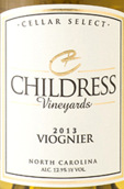 柴德里斯酒莊維歐尼干白葡萄酒(Childress Viognier, North Carolina, USA)