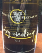 本尼迪斯雷司令干白葡萄酒(Beneduce Vineyards Dry Riesling, New Jersey, USA)