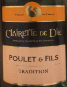 普萊父子迪鎮(zhèn)克萊雷起泡白葡萄酒(Poulet & Fils Clairette de Die, Rhone Valley, France)