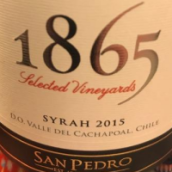 圣派德羅1865單一園西拉干紅葡萄酒(Vina San Pedro 1865 Single Vineyard Syrah, Cachapoal Valley, Chile)