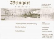 Weingut Weingart Bopparder Hamm Feuerlay Riesling Auslese, Mittelrhein, Germany