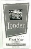 倫德爾帕拉伯黑皮諾紅葡萄酒(Londer Vineyards Paraboll Pinot Noir, Anderson Valley, USA)