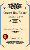 蟋蟀山品麗珠干紅葡萄酒(Cricket Hill Winery Cabernet Franc, Oregon, USA)