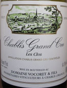 威克赫父子酒莊克洛斯（夏布利特級園）干白葡萄酒(Domaine Vocoret et Fils Les Clos, Chablis Grand Cru, France)