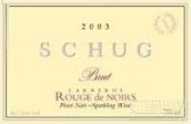 Schug Rouge de Noirs Sparkling Pinot Noir Brut, Carneros, USA