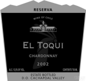 托奇土琪園珍藏霞多麗干白葡萄酒(Casas del Toqui El Toqui Reserva Chardonnay, Cachapoal Valley, Chile)