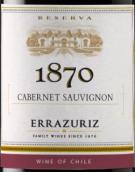 伊拉蘇酒莊1870珍藏赤霞珠紅葡萄酒(Errazuriz 1870 Reserva Cabernet Sauvignon, Aconcagua Valley, Chile)