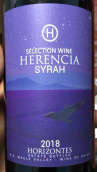 Horizontes Herencia Syrah, Maule Valley, Chile