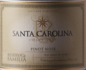 圣卡羅家族珍藏黑皮諾紅葡萄酒(Santa Carolina Reserva de Familia Pinot Noir, Leyda Valley, Chile)