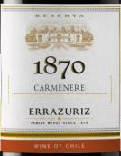 伊拉蘇酒莊1870珍藏佳美娜紅葡萄酒(Errazuriz 1870 Reserva Carmenere, Aconcagua Valley, Chile)