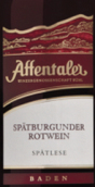 金靈猴酒莊版本黑皮諾晚收甜紅葡萄酒(Affentaler Spatburgunder Spatlese, Baden, Germany)