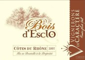 Vignerons de Caractere Cotes du Rhone Bois d'Esclo, Rhone, France