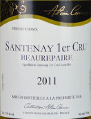 科奇亞酒莊博雷佩（桑特奈一級園）白葡萄酒(Collection Alain Corcia Beaurepaire, Santenay 1er cru, France)