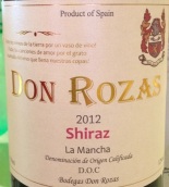 唐·羅扎斯酒莊設拉子紅葡萄酒(Don Rozas Shiraz, La Mancha, Spain)