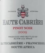 上加布里埃爾黑皮諾干紅葡萄酒(Haute Cabriere Pinot Noir, Franschhoek Valley, South Africa)