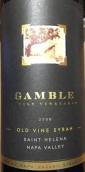 嘉伯酒莊老藤西拉紅葡萄酒(Gamble Family Vineyards Old Vine Syrah, Saint Helena, USA)