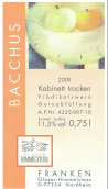 格拉澤巴克斯小房酒(Weingut Glaser Himmelstoss Bacchus  Kabinett trocken, Franken, Germany)