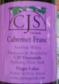 CJS品麗珠干紅葡萄酒(CJS Vineyards Cabernet Franc, Finger Lakes, USA)