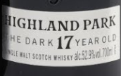 高原騎士黑暗17年蘇格蘭單一麥芽威士忌(Highland Park The Dark 17 Year Old Single Malt Scotch Whisky, Orkney, UK)