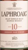 拉弗格10年雪莉桶版單一麥芽蘇格蘭威士忌(Laphroaig Sherry Oak Finish Aged 10 Years Single Malt Scotch Whisky, Islay, UK)