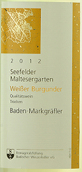 巴登酒莊馬可尼弗朗德絲貝爾莫德灰皮諾干白葡萄酒(Badischer Winzerkeller Weiber Burgunder Trocken Silbermedaille Markgraflerland, Baden, Germany)