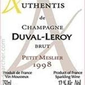 杜洛兒真品小美斯麗爾香檳(Champagne Duval-Leroy Authentis Petit Meslier, Champagne, France)