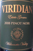 澳圣酒莊鉻綠黑皮諾干紅葡萄酒(Olsen Family Vineyards Viridian Pinot Noir, Willamette Valley, USA)