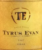 Tyrus Evan Syrah, Walla Walla Valley, USA