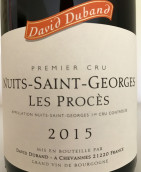 Domaine David Duband Les Proces, Nuits-Saint-Georges Premier Cru, France