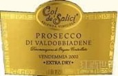 塞拉斯普羅賽克全干起泡酒(Col de'Salici Prosecco di Conegliano-Valdobbiadene Extra Dry DOCG, Italy)