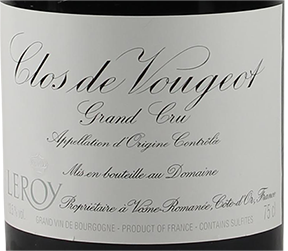 Domaine Leroy Clos de Vougeot Grand Cru, Cote de Nuits, France-勒