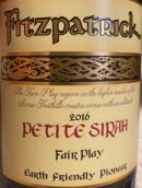 菲茨帕特里小西拉紅葡萄酒(Fitzpatrick Petite Sirah, Fair Play, USA)