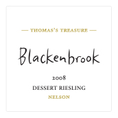 布蘭肯布魯克托馬斯珍藏雷司令甜白葡萄酒(Blackenbrook Thomas’s Treasure Riesling, Nelson, New Zealand)