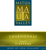 馬騰山谷霞多麗干白葡萄酒(Matua Valley Chardonnay, Gisborne, New Zealand)