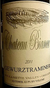 比安卡酒莊瓊瑤漿干白葡萄酒(Chateau Bianca Gewurztraminer, Willamette Valley, USA)