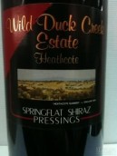 野鴨河斯普林普萊星西拉干紅葡萄酒(Wild Duck Creek Estate Springflat Pressings Shiraz, Heathcote, Australia)