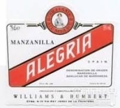 威廉姆斯-休伯特幸福系列曼薩尼亞雪莉酒(Williams & Humbert Alegria Manzanilla, Andalucia, Spain)