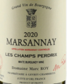 馬克·羅伊酒莊佩迪克斯地塊白葡萄酒(Domaine Marc Roy Marsannay Les Champs Perdix, Cote de Nuits, France)