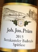 普朗班卡斯特勒-巴斯圖園雷司令遲摘白葡萄酒(Joh. Jos. Prum Bernkasteler Badstube Riesling Spatlese, Mosel, Germany)