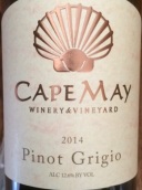 五月角灰皮諾半干白葡萄酒(Cape May Pinot Gris, New Jersey, USA)