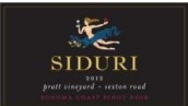 希杜麗酒莊普瑞特莊園塞克斯頓道路黑皮諾干紅葡萄酒(Siduri Pratt Vineyard Sexton Road Pinot Noir, Russian River Valley, USA)